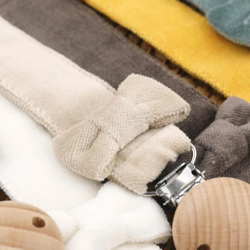 

Y4QA Lovely Bowknot Pacifier Chain Hanging Decor Infant Dummy Nipple Holder Leash