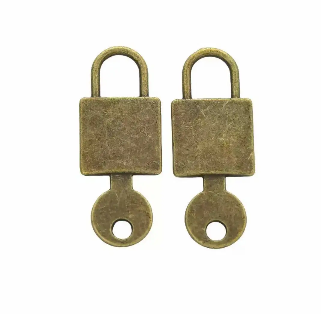

25pcs 25*10,mm Classic lock design charms for handmade accessories Zinc alloy metal HWL2678