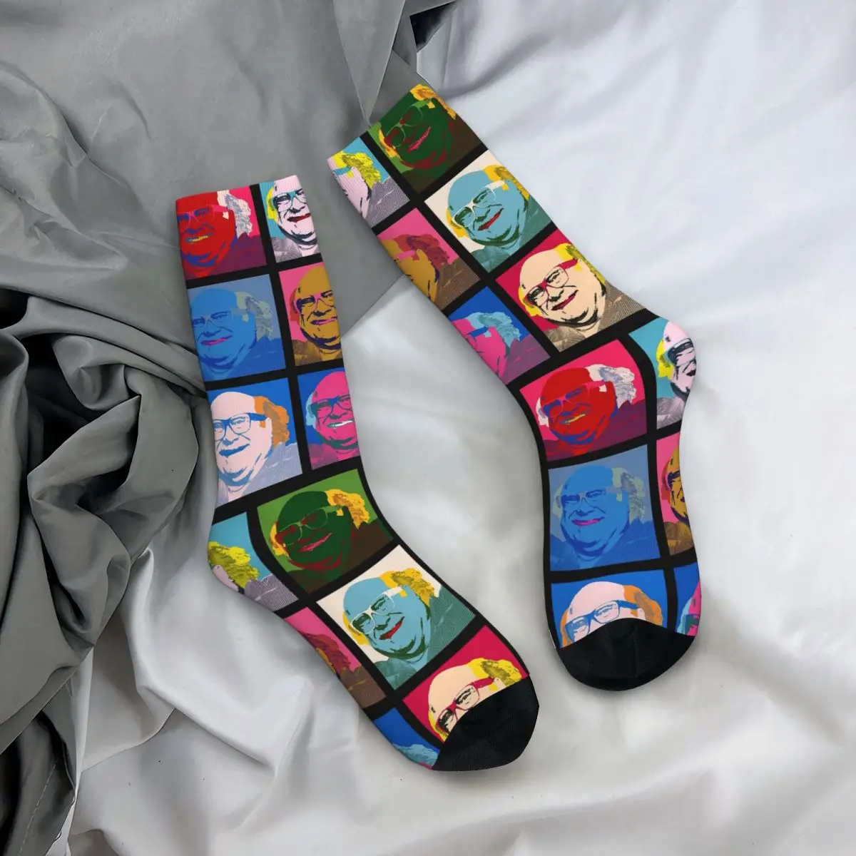 Danny DeVito Pop Art Socks Harajuku Sweat Absorbing Stockings All Season Long Socks Accessories for Man's Woman's Gifts