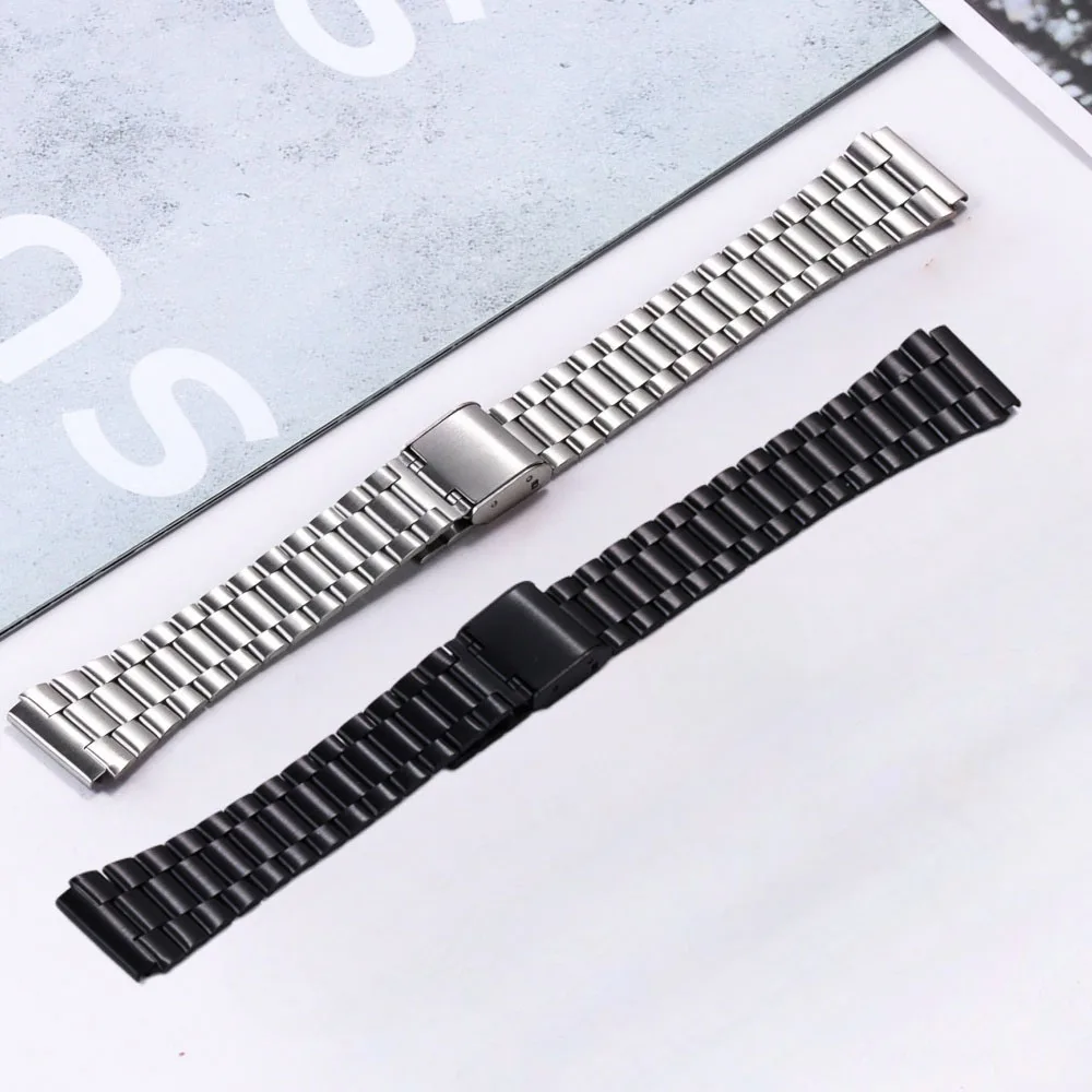 Uhrenarmband für Casio F-91W F105 F108 A158W A168 AE1200 AE1300 Ersatz-Uhrenarmband Metallband 18 mm Edelstahlbänder – Detail 19