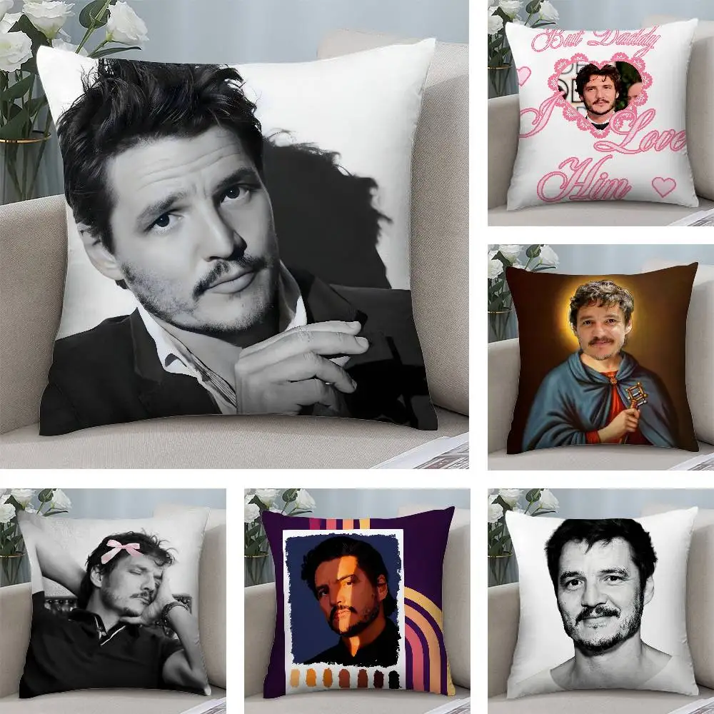 بيدرو باسكال دادي فينج كيس وسادة نسيج قطيفة لينة المخدة مزدوجة الوجهين طباعة غطاء الوسادة الهدايا المنزلية #1