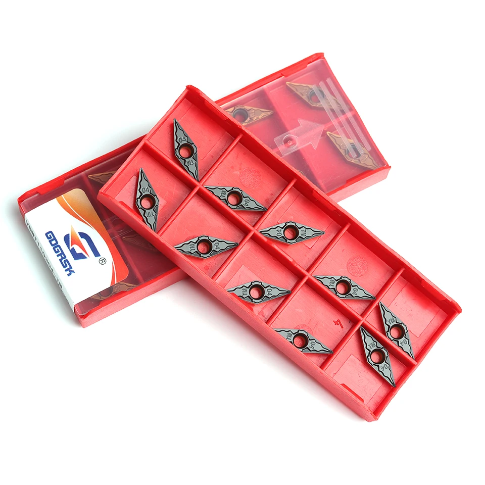 Imagem -04 - tm Gd7225 Vcmt110308 tm Gd8125 Original Cnc Torno Ferramenta de Torneamento Carboneto Aço Inoxidável Inserção Alta Qualidade 10 Peças Vbmt110304