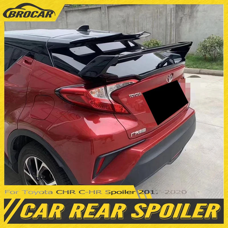 

For Toyota CHR C-HR Spoiler 2017 2018 2019 2020 High Quality ABS Plastic Unpainted Color Rear Spoiler Trunk Lip Wing Car Styling