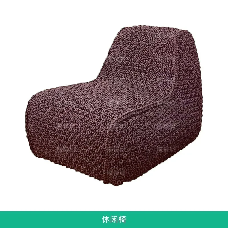 Outdoor garden rope sofa, hotel villa terrace furniture outdoor courtyard waterproof sunscreen mushroom stool view 6