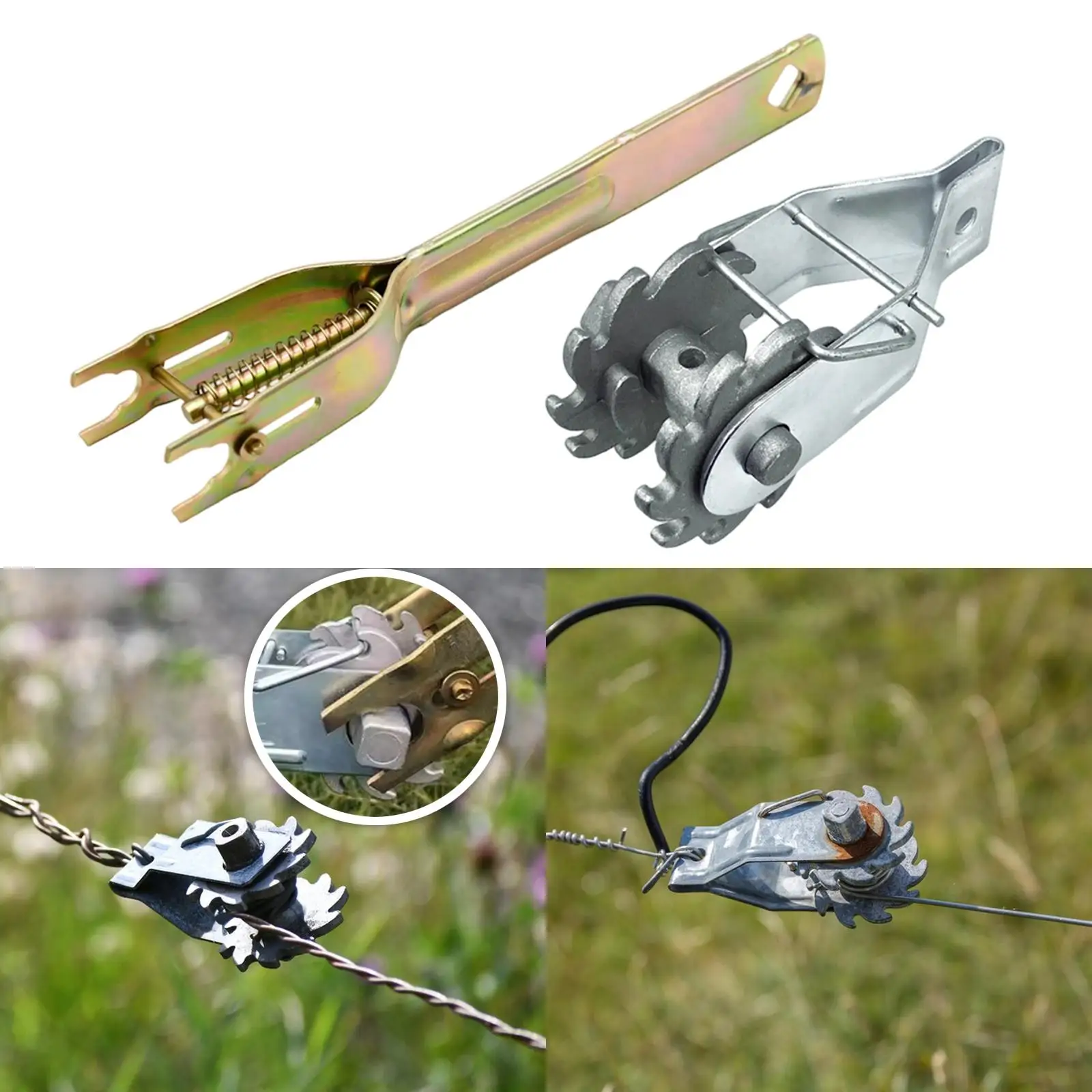 

Ручной натяжитель для проволоки с трещоткой, стальной гаечный ключ, инструмент для обслуживания на открытом воздухе для ограждений на приусадебных участках, фермах и в садах