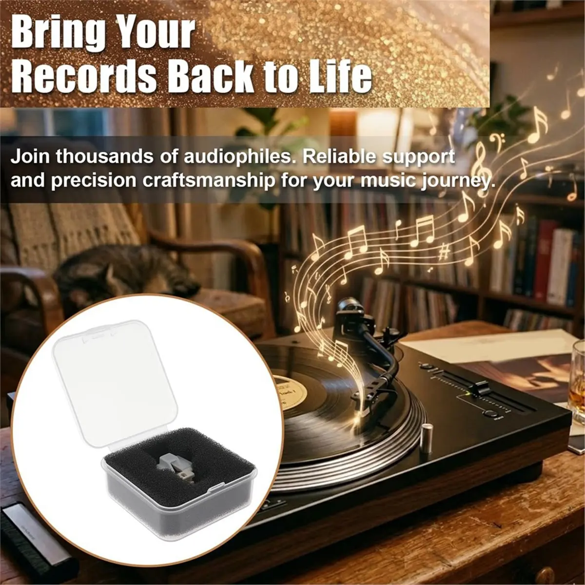 【MUST-HAVE LIST】 2Pack ATN3600L Stylus Tip Turntable Needle Replacement Stylus LP Vinyl Record Player Needle with Cleaning Brush