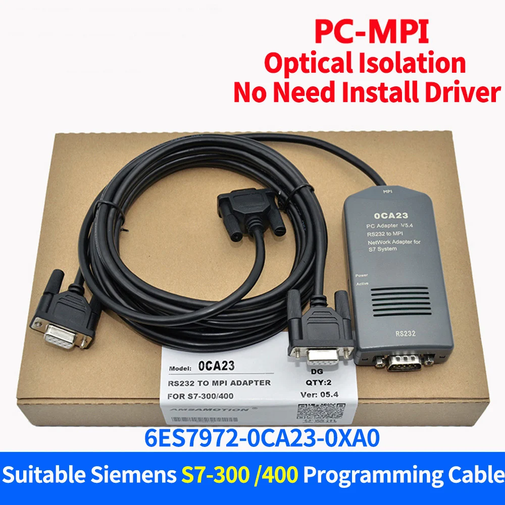 

CNC PC-MPI+ Adapter For Siemens S7-300/400 PLC 6ES7972-0CA23-0XA0 Programming Download Data Cable S7-300 S7-400 RS232 To MPI