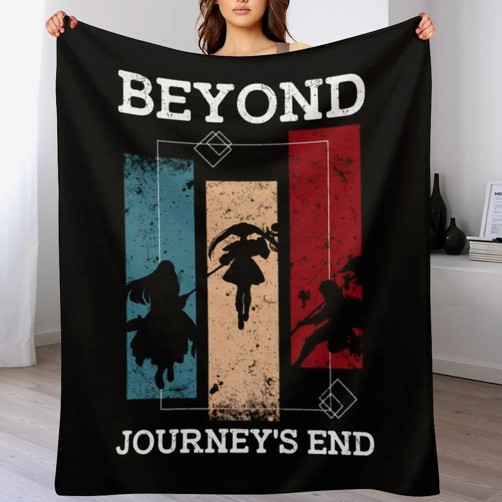 Frieren - All Main Characters Frieren Party with Fern and Stark from Sousou no Frieren Anime SNF-168 Throw Blanket