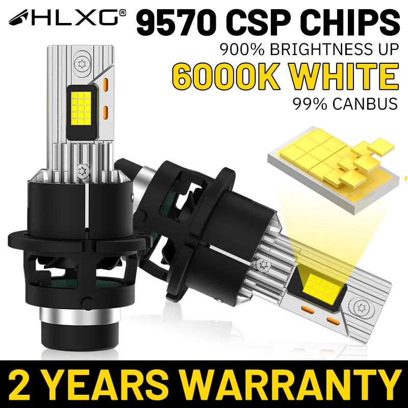 

HLXG D2S D4S LED Car Headlights D2R D4R Canbus Auto Lights Turbo Car Lamps Bulbs White Super Bright Shockproof Waterproof Light