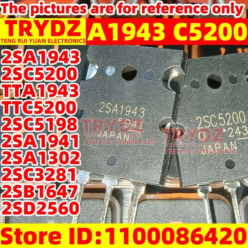 1pair Original New 2SA1943 2SC5200 TTA1943 TTC5200 2SC5198 2SA1941 2SA1302 2SC3281 2SB1647 2SD2560 Domestic/Used