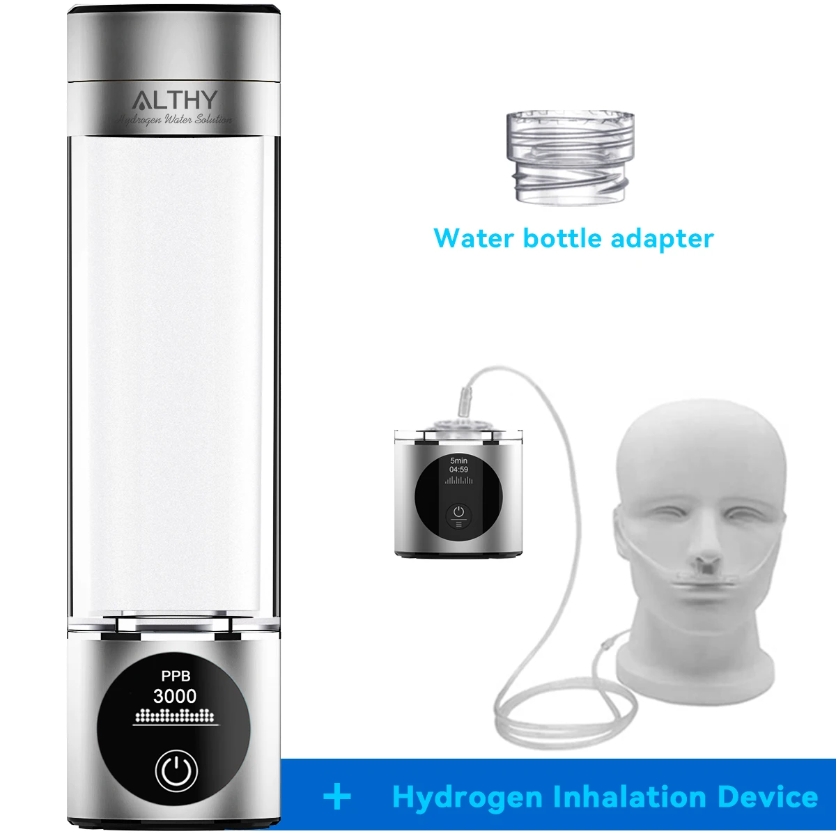 ALTHY パフォーマンス水素水生成器ボトル デュポン SPE+PEM デュアル
