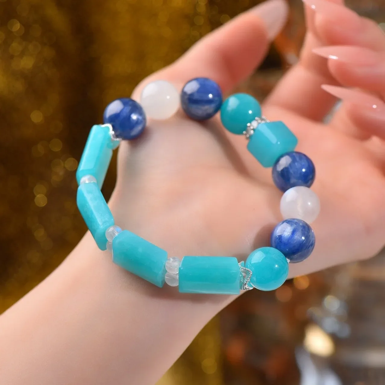 

Kyanite Blue Moonlight Tianhe Stone Bracelet Light Luxury Fashion Women's Bracelet, Gift