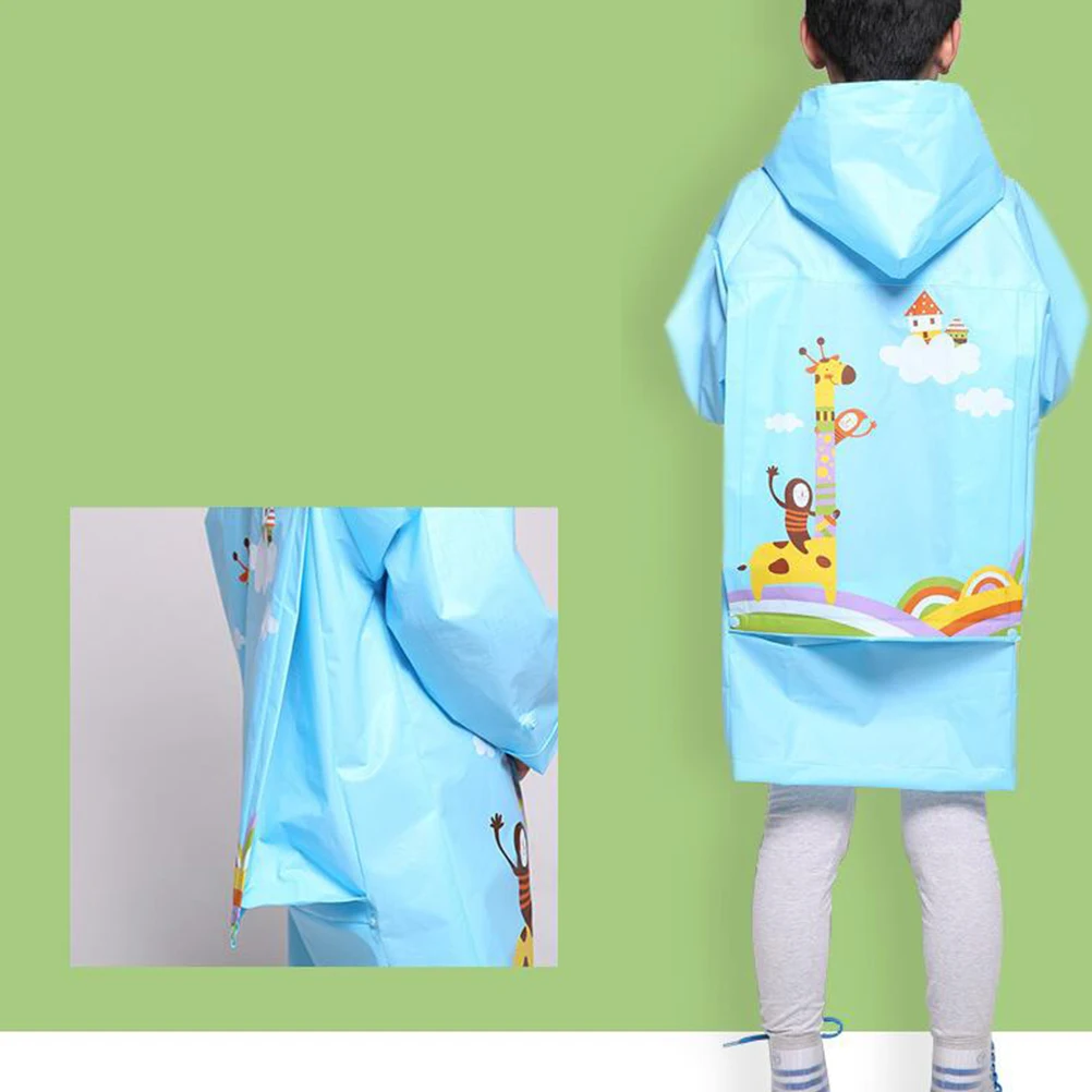 

Cartoon Raincoat Kids Rain Poncho Waterproof Outdoor Rainwear Reusable Lightweight Camping Hiking Fishing Size M