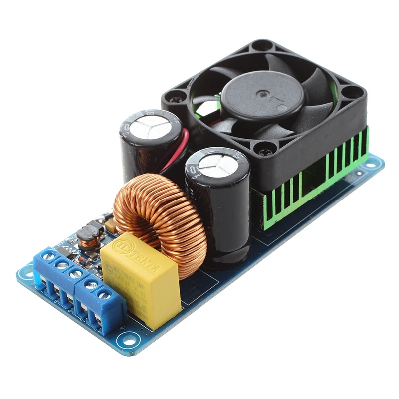 2X IRS2092S 500W Mono Channel Digital Amplifier Class D HIFI Power Amp Board With FAN