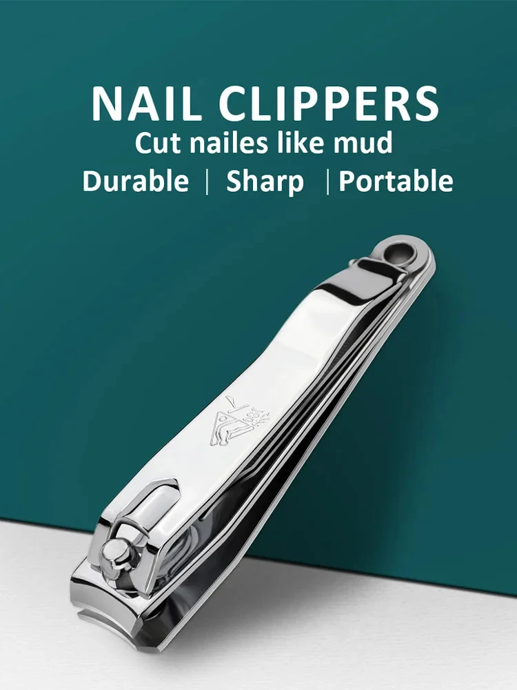 Nagelknipser aus Edelstahl, scharfster Nagelschneider, gebogene Kante für Erwachsene, Männer und Frauen, zum Schwingen, Nagelreiniger/Feile – Detail 3