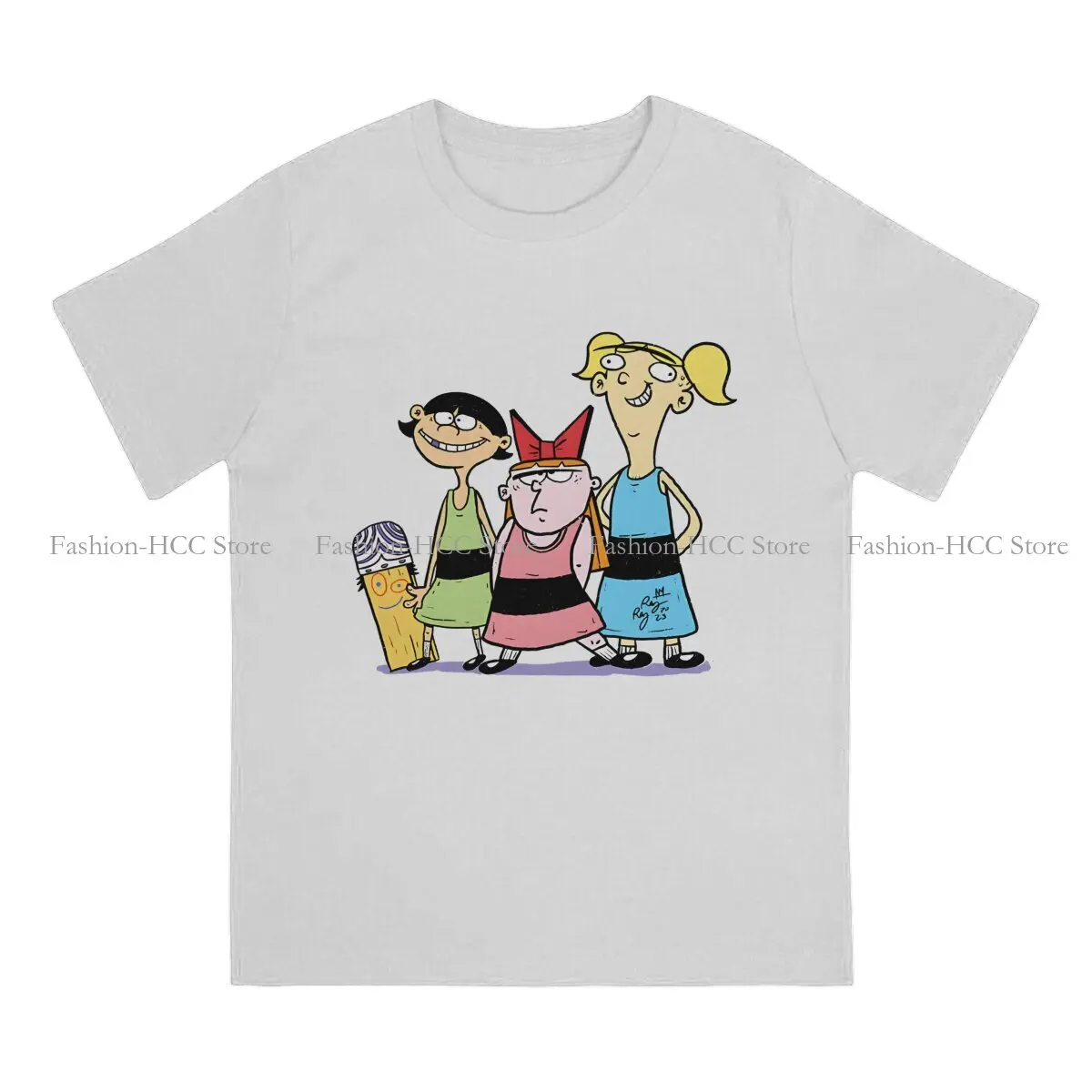 Ed Edd Eddy TV Series Cartoon Powerpuff Eds Tshirt Homme Men\'s Clothes Blusas Polyester T Shirt For Men