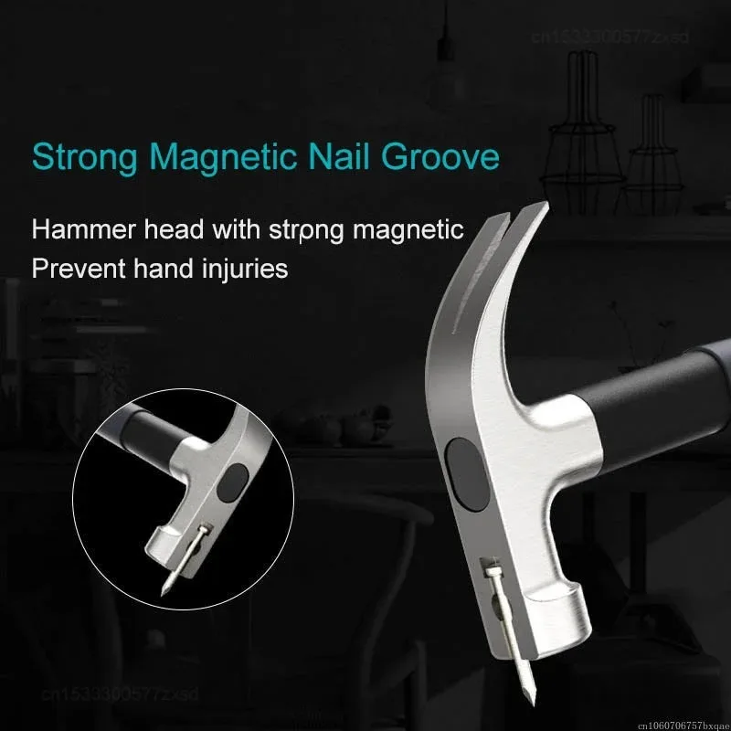JIMIHOME High-Carbon Steel Handle Claw Hammer Multifunctional Household Safety Hammer Pulling Nail Emergency Hand Tools view 6