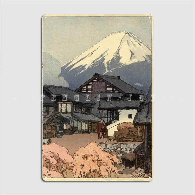 Hiroshi Yoshida Fujiyama From Funatsu Metal Sign Club Home Party Vintage Plaques Tin Sign Poster