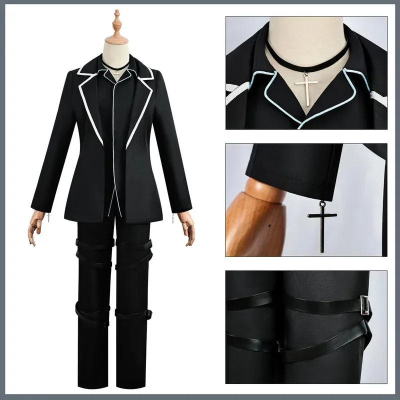 

Аниме Шуго Чара Утау Цукиёми Икуто Косплей Костюм Черное Платье Пальто Униформа Парик Мужчина Женщина Сексуальный Бал в маске Костюм vl;6