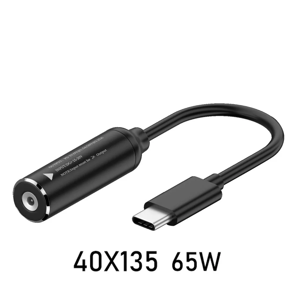 PD 65W Type-C To DC Jack Charging Cable DC Input PD Output DC To Type-C Charging Cable Automatic Recognition 3A