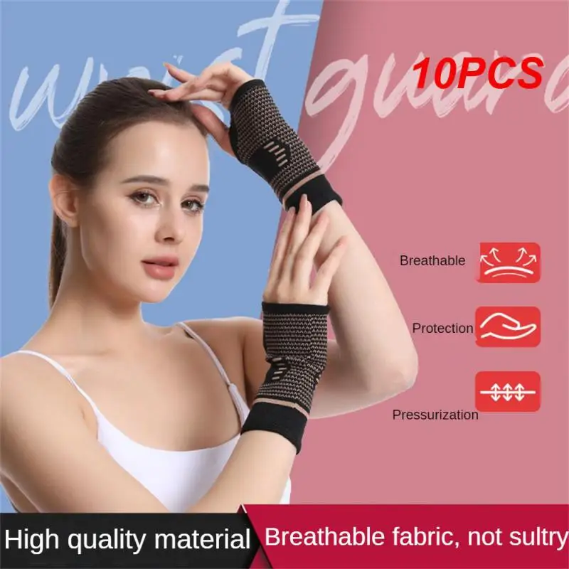 

10 шт. медный Профессиональный Браслет спортивная компрессионная защита для запястья артрит бандаж для поддержки рук эластичная перчатка для рук