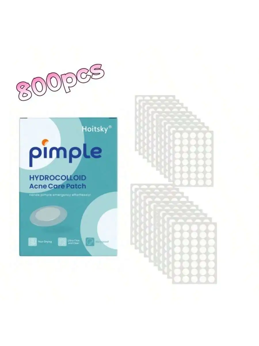 

800/400 pieces/box of transparent circular acne patches for the face, with a natural and three-dimensional appearance