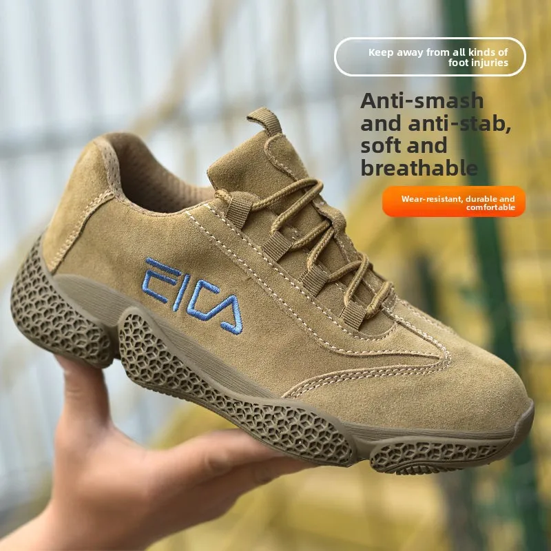 Sapatos de segurança masculinos fivela rotativa botas de trabalho segurança dedo do pé de aço respirável sapatos de segurança antiderrapante calçado de trabalho à prova de punctura