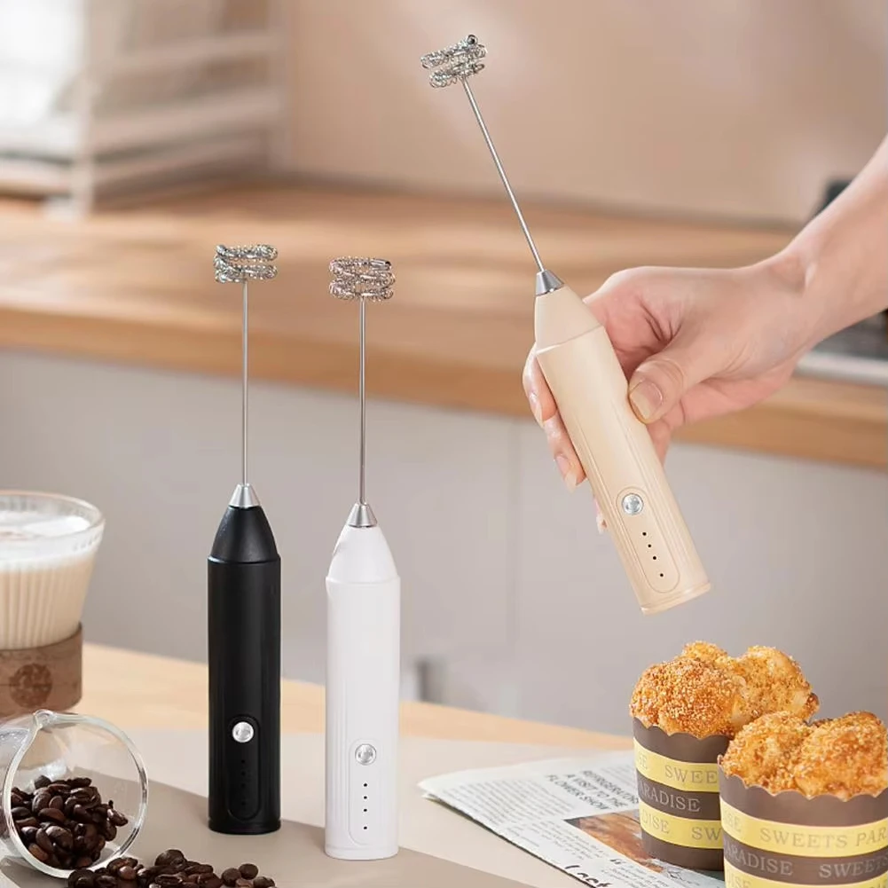 Montalatte elettrico, macchina da caffè per bevande portatile, macchina per crema da marmellata a 3 velocità, robot da cucina per uso domestico