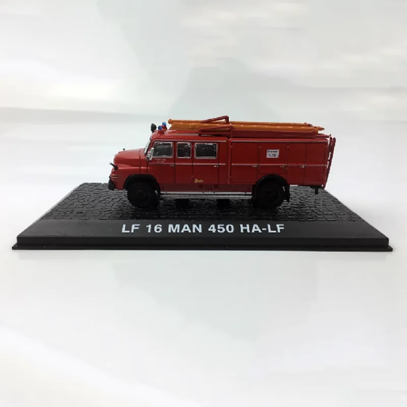 Diecast escala 1:72 lf 16 man 450 HA-LF modelo de carro de liga de motor de bombeiros acabamento simulação coleção presente brinquedos exibição estática