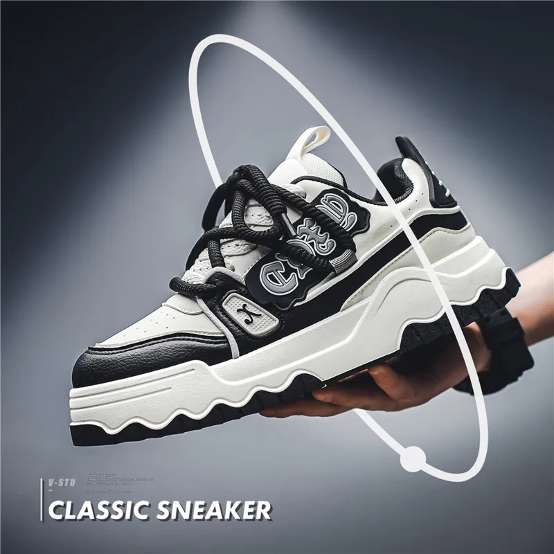 

2025 Summer-Autumn New Men's Sneakers, Thick-soled Anti-slip and Wear-resistant Leisure Sports Shoes