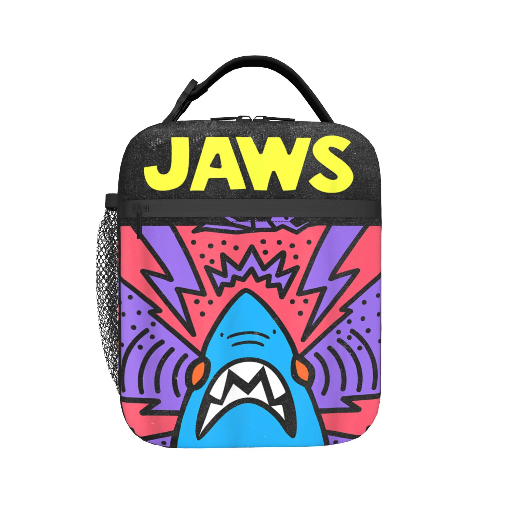 Jaws 50th Anniversary Poster Pop Art Style Lunch Bag Picnic Lunch Box For Child Thermal Lunch Bags Portable Insulated Cooler Bag