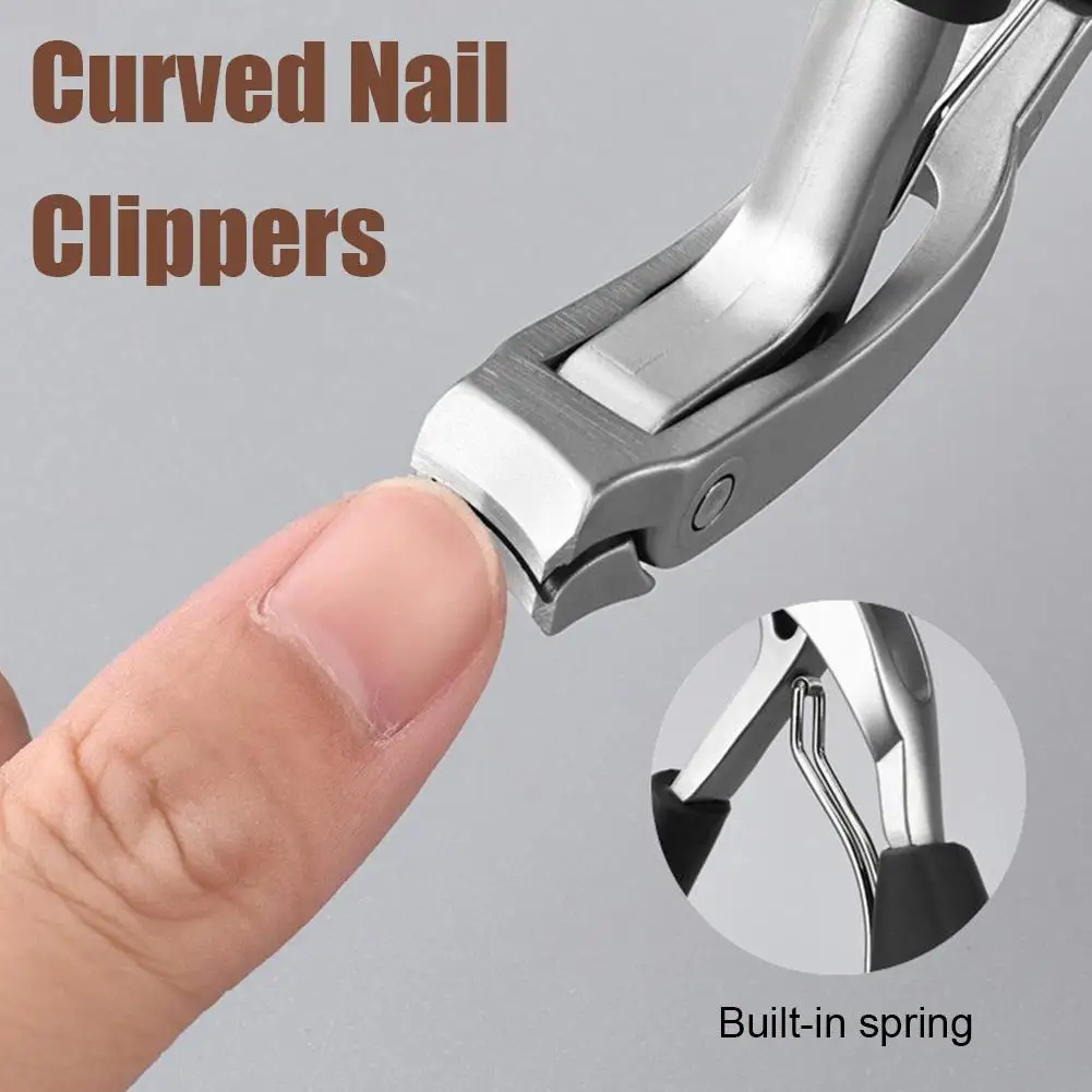 Heavy-Duty Nail Clippers Prevent splashing Wide Fingernail Clipper Thick Hard Toenail Cutter Arc Blade Manicure Scissor Tools