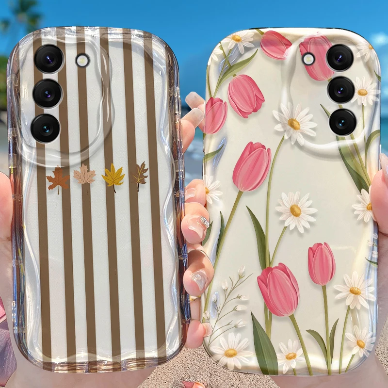 Watercolor Hydrangea Print Case for Samsung Galaxy S26 S25 S24 Plus S23 Ultra S22 S21 S20 FE A73 A71 4G A57 A56 A55 5G Cover