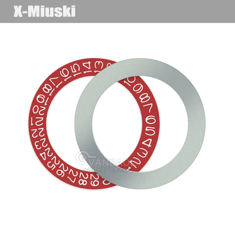 NH35 NH36 Red Day Date Dial Fit NH35 NH36 4R Japan Automatic Mechanical Movement NH35 Date Dial Wheel Paste Patch Dial