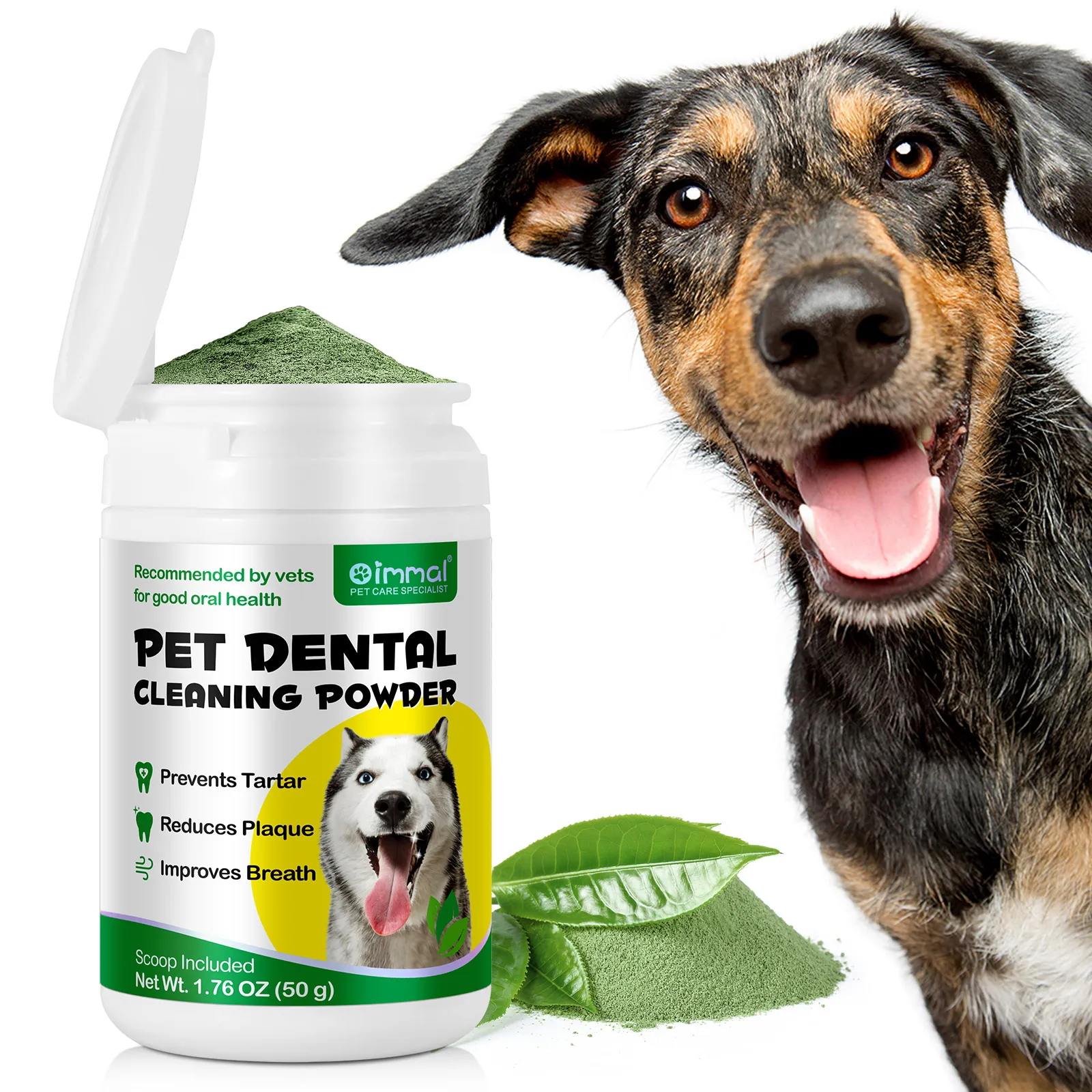 50g Pet Dental Cleaning Powder for Dogs Recommended by vets for good oral health Reduces Plaque Prevents Tartar Improves Breath