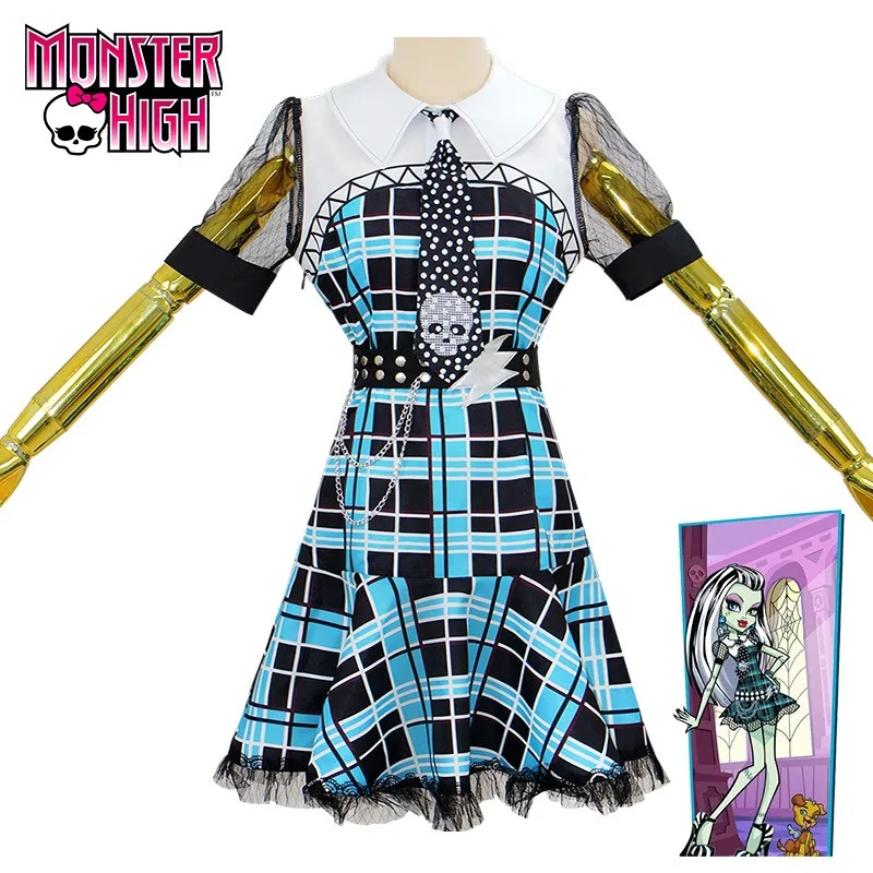 

Anime Franky Stein Cosplay Dress Girl Costume Outfit Halloween Christmas Party Women Men Dress Up Clothes ZZombie Girl Disfraz