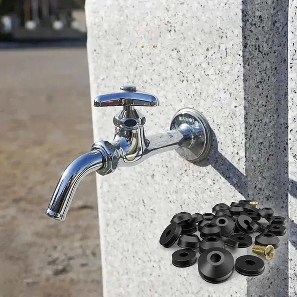 

Faucet Sealing Washers Set Oring Black Faucet Washer Set Sealing Washers Rubber Construction DIY Faucet Repair
