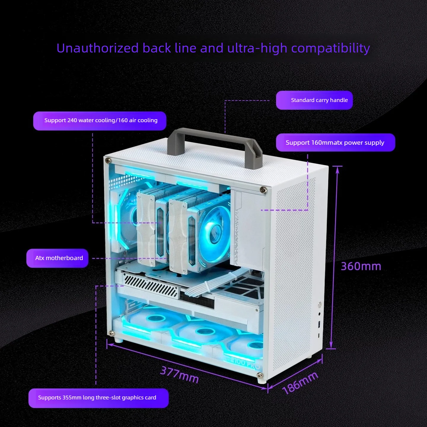 Портативный мини-корпус E100 P – обзор и цена Mini Itx Case With Handle Portable