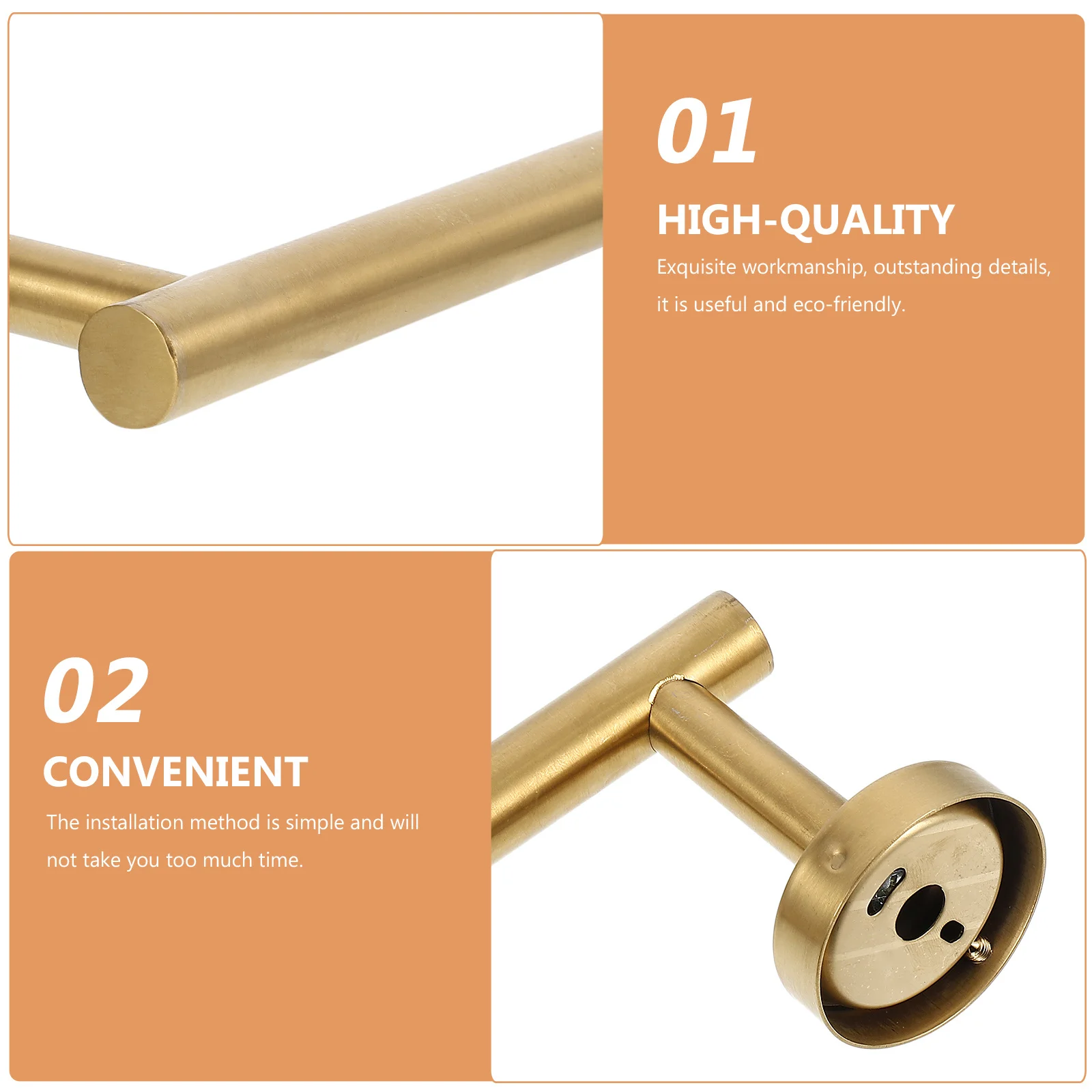 

1 Set Stainless Steel Roll Paper Holder Wall Mounted Bathroom Tissue Rack For Home Hotel Kitchen Storage Easy Install Durable