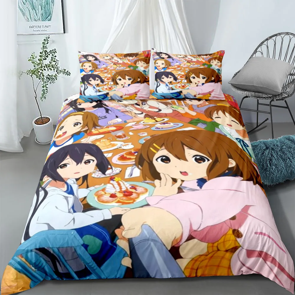 

K On Anime Duvet Cover Set King Queen Double Full Twin Single Bed Linen Set