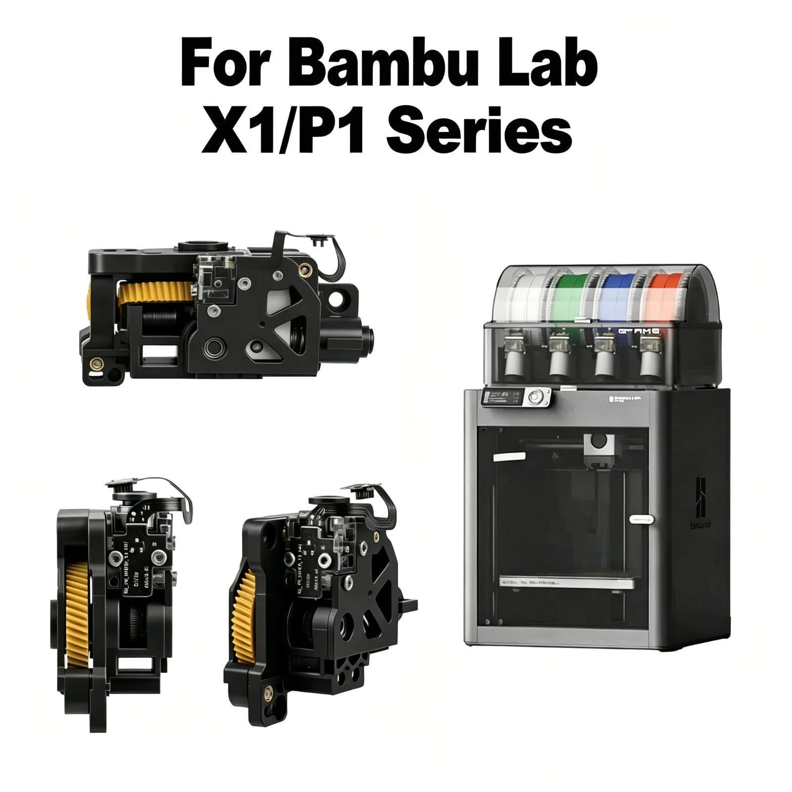 Extruder For Bambu Lab X1 X1c Hardened Steel Gear For P1P P1S Extruder High Quality Bambu Lab 3D Printer Accessories