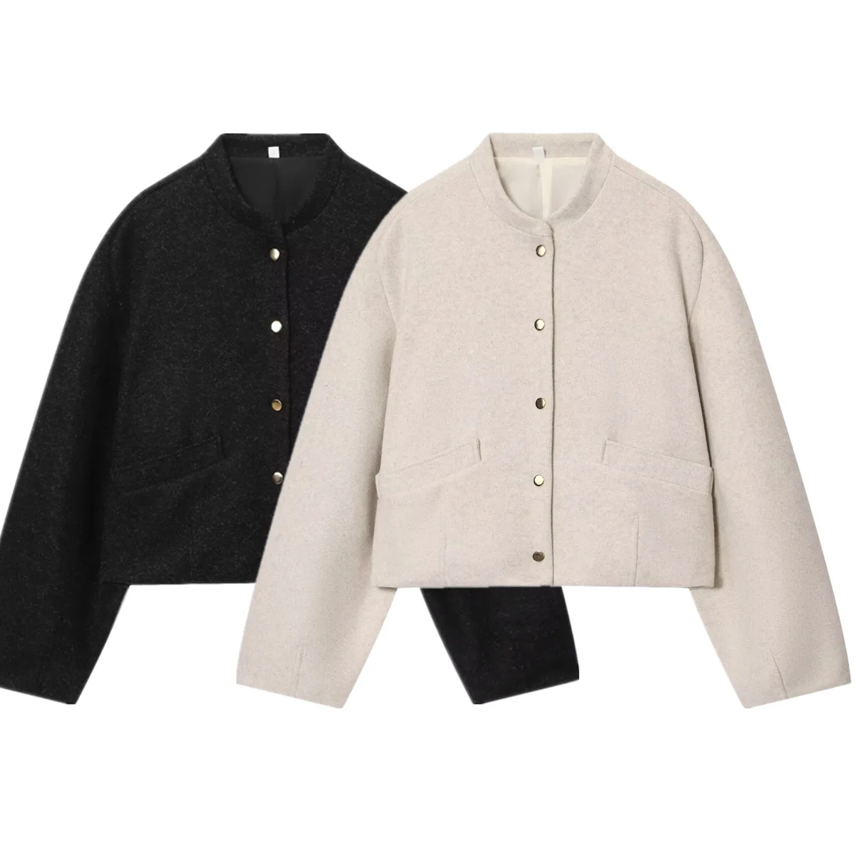 

Maxdutti винтажная однобортная куртка-бомбер, минималистичная шерстяная куртка, пальто, женские топы, женская куртка, женская одежда