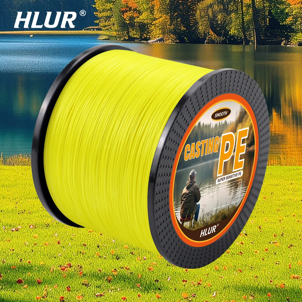 HLUR Fishing Line 8x-Strand Braided 300M 500M 1000M Japanese Multifilament Pe Wire For Saltwater Durable Woven Thread Tackle