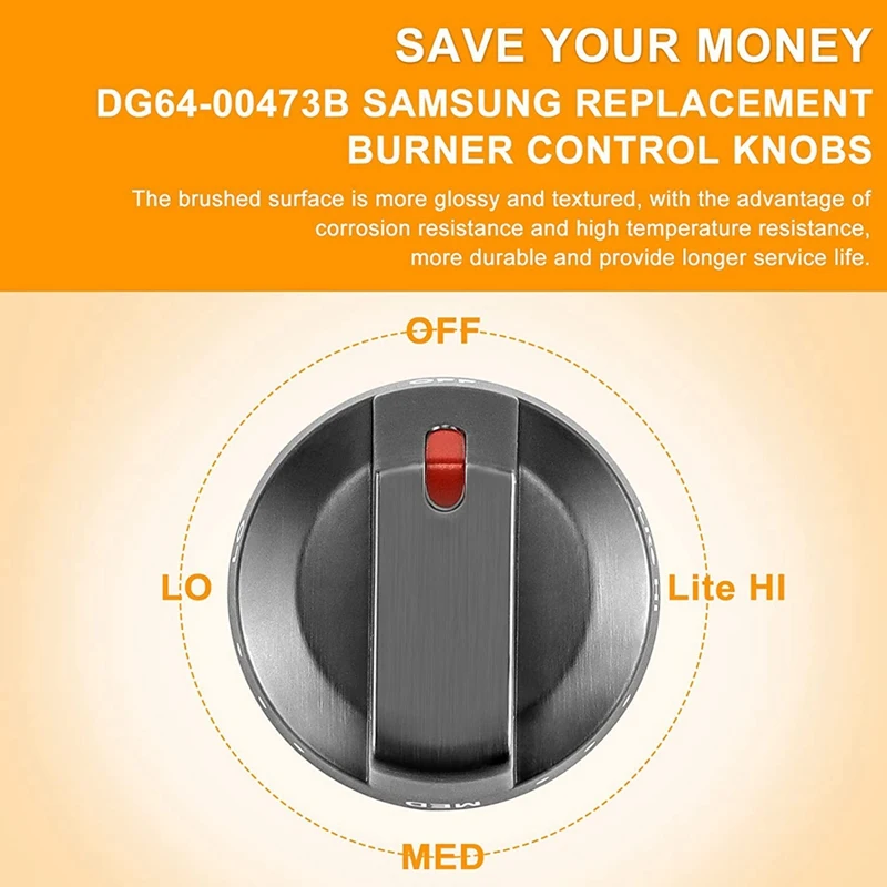 1Pcs DG64-00473B Black Knobs Replacement Stove Gas Range Knobs For NX58M6850SG,NX58J5600SG,NX58J7750SG image 3