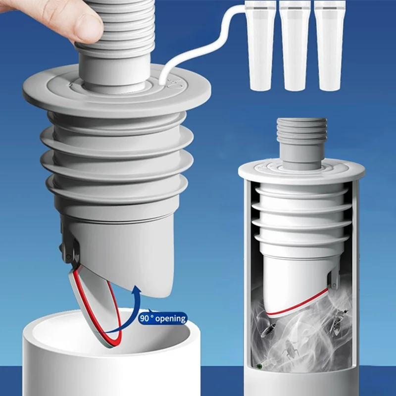Silikonowe odpływy rury kanalizacyjne odpływu podłogowego zapobiegający zapachowi korek do kanalizacji fajka wodna korek łazienkowy ociekacz prysznicowy akcesoria łazienkowe