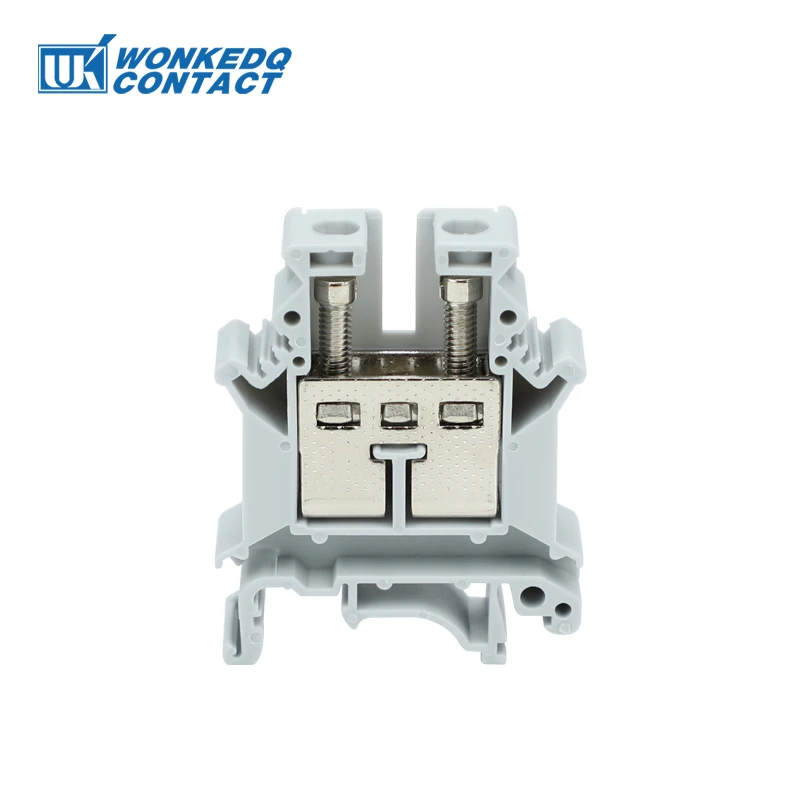 5Pcs UK16 Screw Connection 16mm² 2-Conductor Strip Cable Plug Wire Electric Connector Universal DIN Rail Terminal Block UK 16