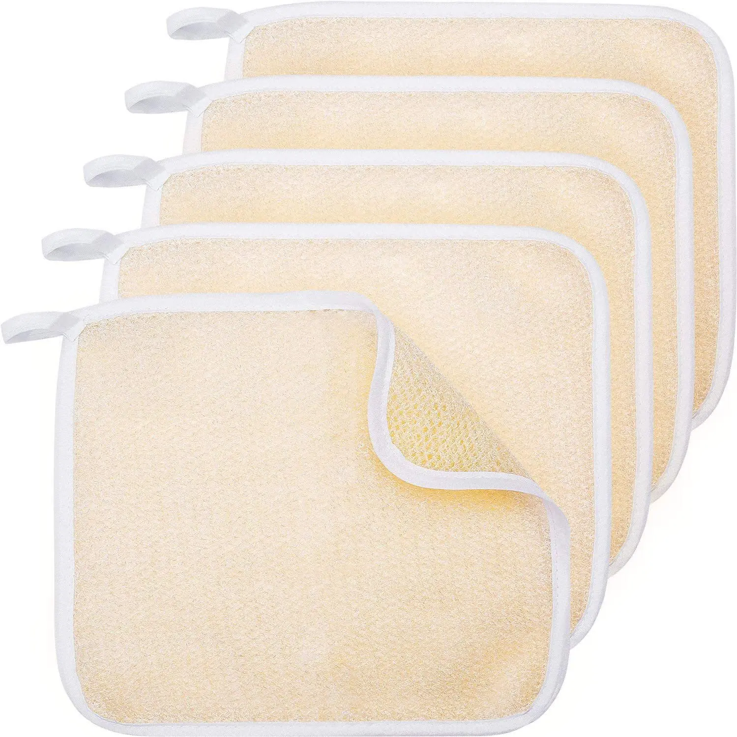 

Double-Sided Exfoliating Nylon Towel Cloths Face Wash Towel Shower Bathing Flower Scrub Mud Scrubbing Lathering Square Towel