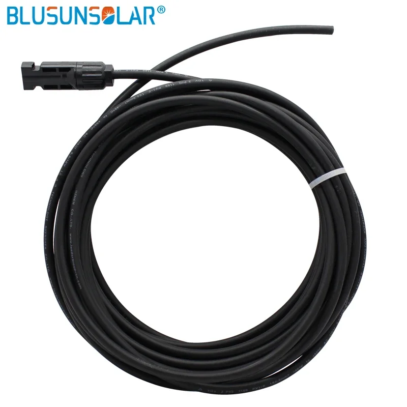 1 Pair M/F  Solar Cable Connector Solar PV Cable Copper Wire with  Connector Extension Cable 6/4/2.5 Mm2 10/12/14 AWG