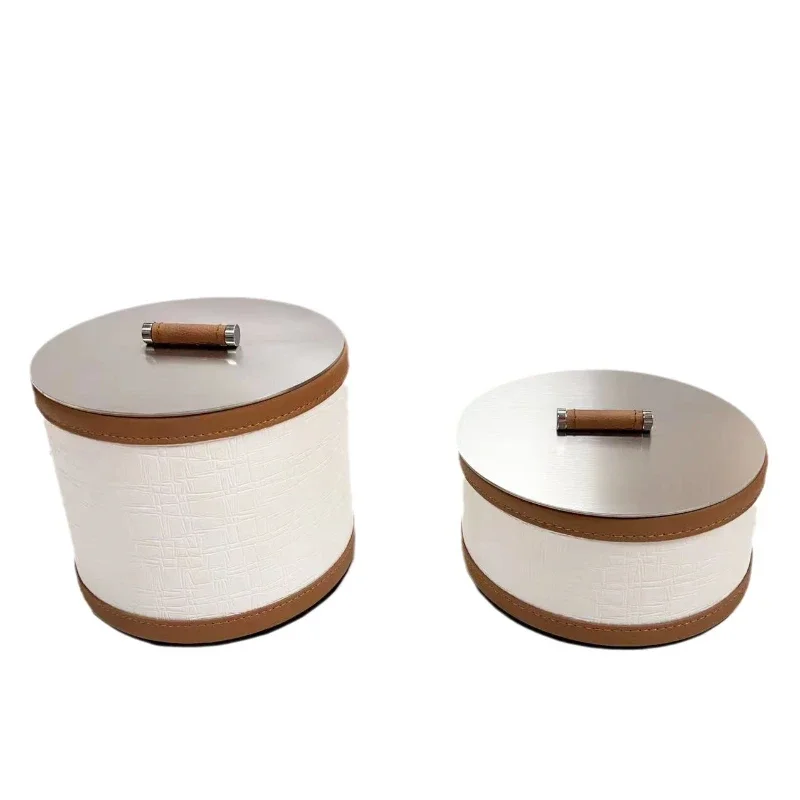 

Leather storage box, desktop sundries finishing, soft decoration, home accessories, jewelry box.