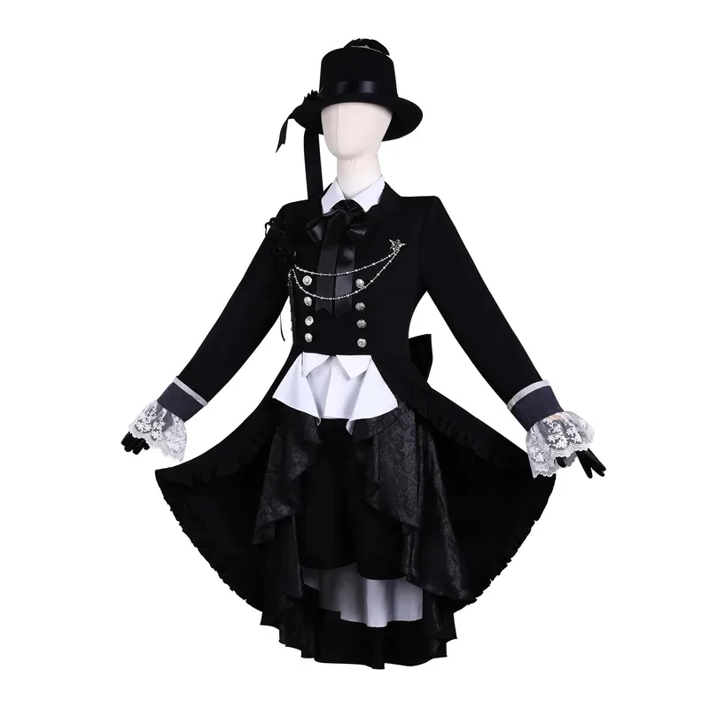 

5;e,8\v,5/Black Butler Emerald Witch Arc Phantomhive Cosplay Costume Ciel Tailcoat Suit Carnival Outfit Full Setr;5'b\7,k/